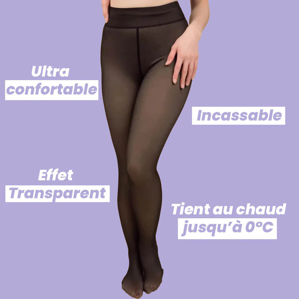 Collant Polaire à effet transparent