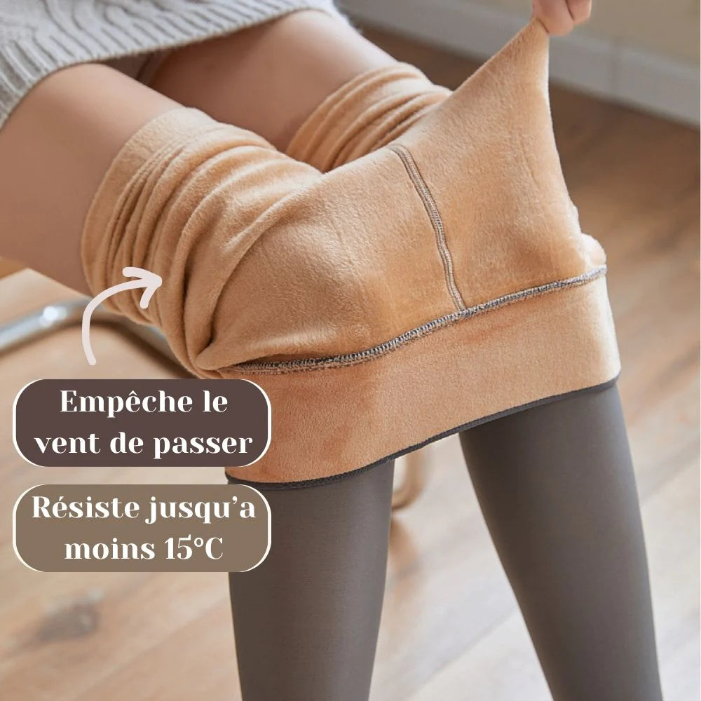 Collant Polaire à effet transparent